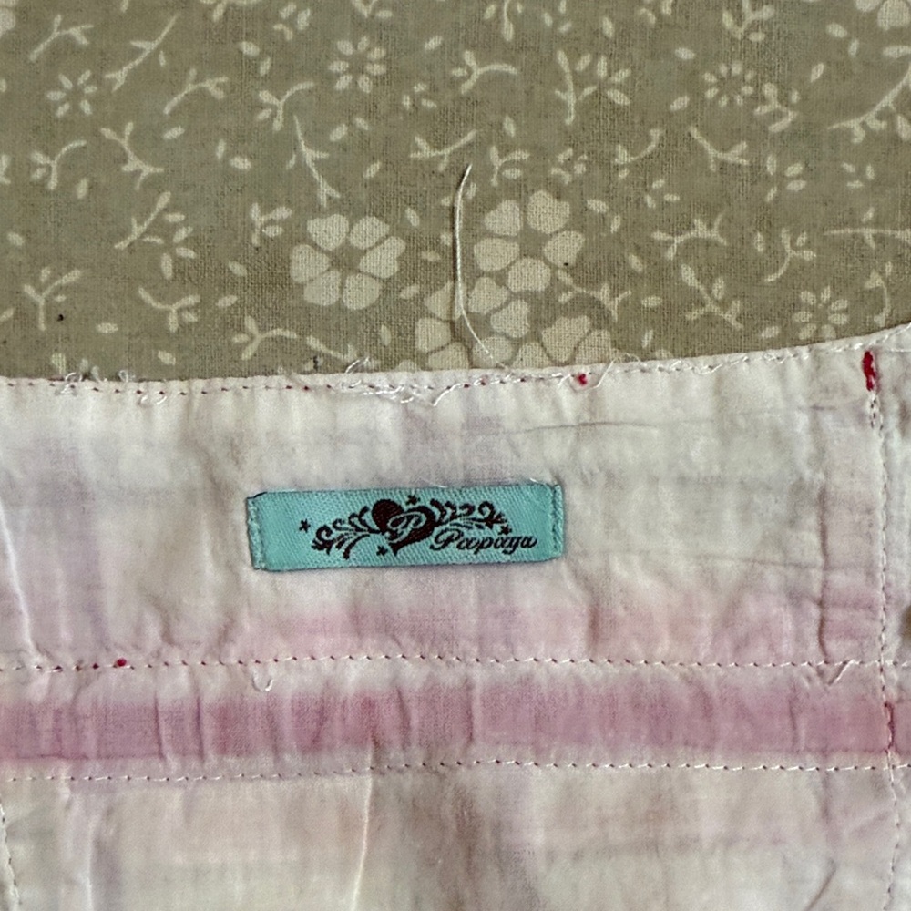 Vintage Papaya Pink and White Plaid Crop Top - Picture 3 of 6